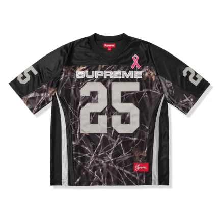 Supreme Breast Cancer Awareness Black Football Jersey