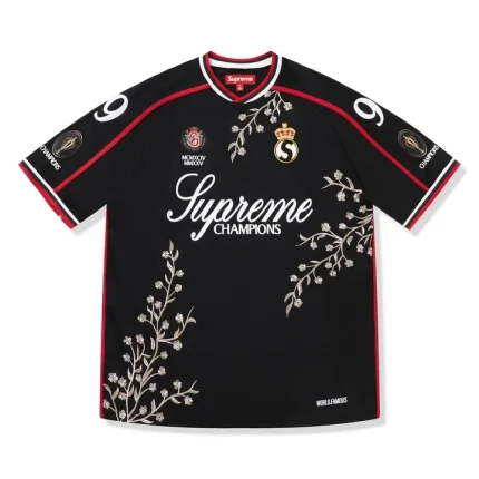 Supreme Floral Black Soccer Jersey (FW25)