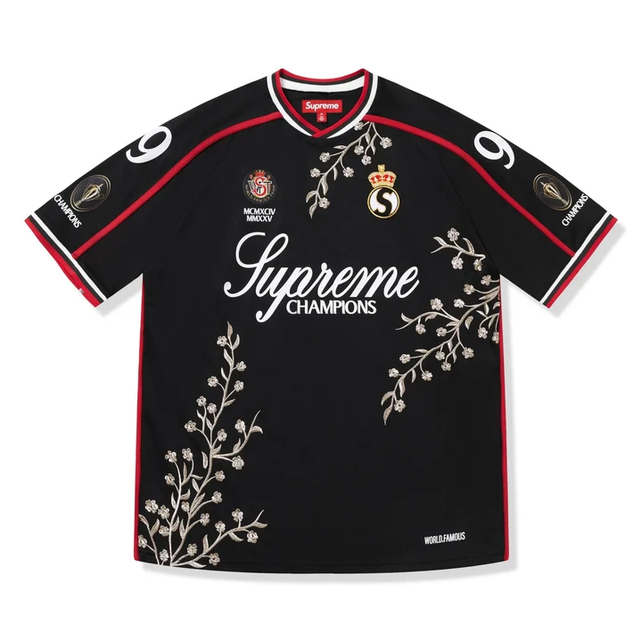 supreme-floral-black-soccer-jersey-_fw25_-fw25kn22-black-front Supreme Floral Black Soccer Jersey (FW25)