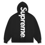 Supreme Satin Applique Black Hoodie (FW25)