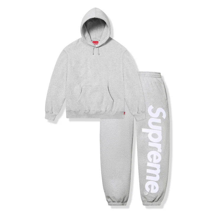 supreme-satin-applique-heather-grey-hoodie_sweatpants_ss26_frontset Supreme Satin Applique Heather Grey Hoodie & Sweatpants (SS26)