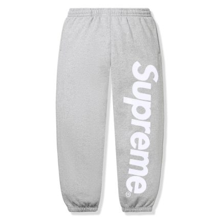 Supreme Satin Applique Heather Grey Sweatpants (FW25)