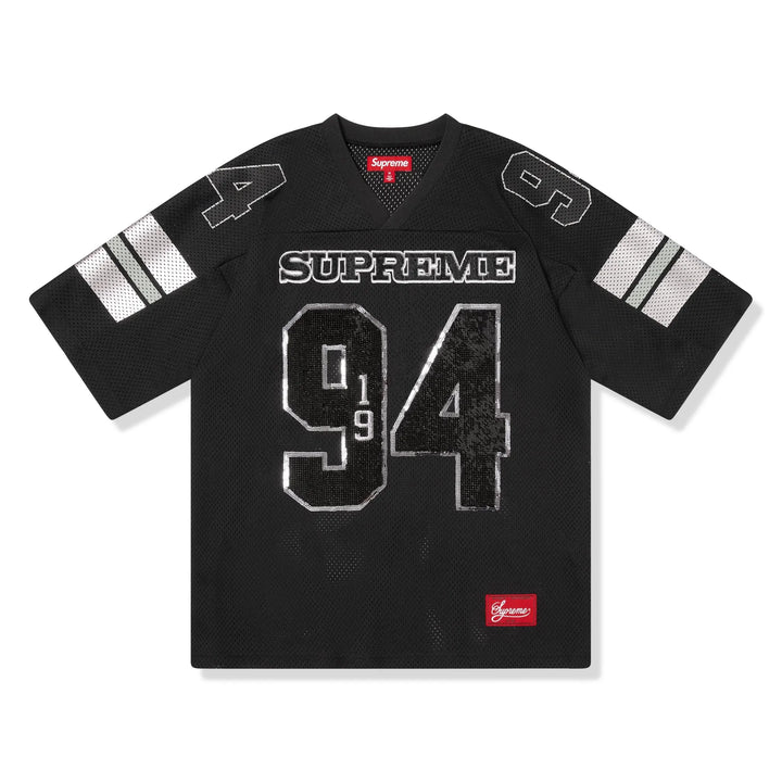 supreme-sequin-black-football-jersey-_fw25_-fw25kn22-black-front Supreme Sequin Black Football Jersey (FW25)