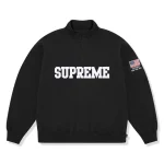 Supreme Shop Flag Black Half-Zip (SS26)