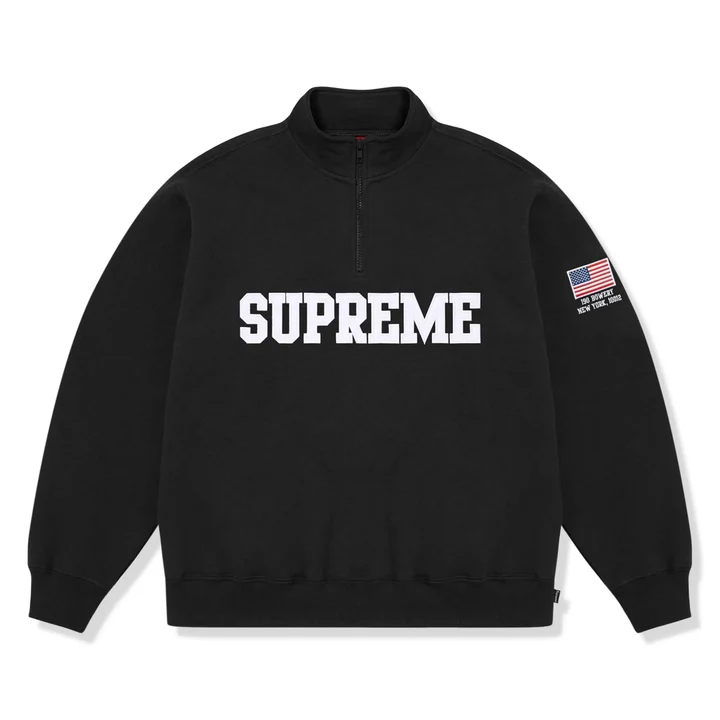 supreme-shop-flag-black-half-zip-_ss26_-front Supreme Shop Flag Black Half-Zip (SS26)