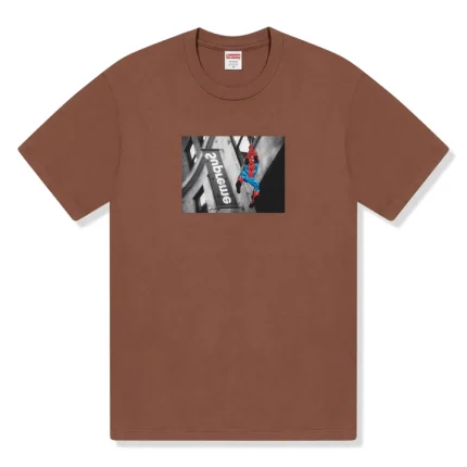 Supreme Spider Man Brown T-Shirt (SS26)