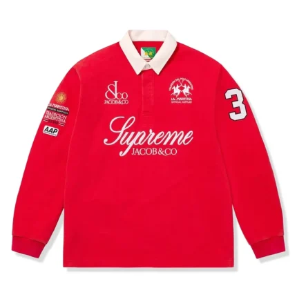 Supreme x Jacob & Co. La Martina Rugby Red Polo Shirt