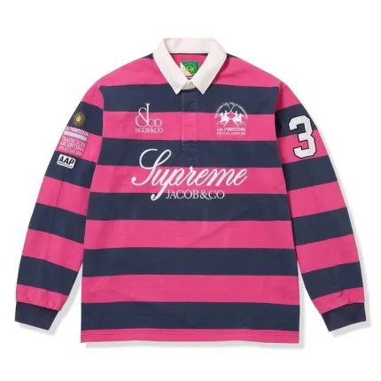 Supreme x Jacob & Co. La Martina Rugby Pink Polo Shirt