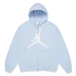 Supreme x Jordan Light Blue Zip-Up Hoodie (SS26)