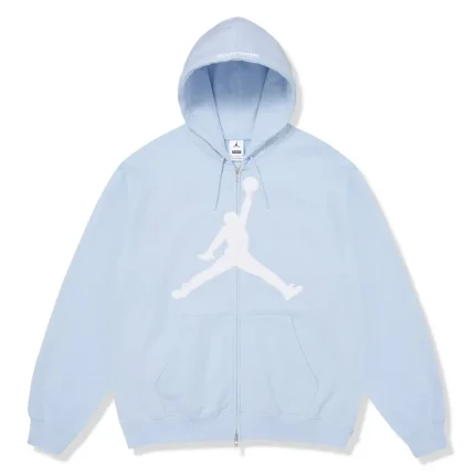 Supreme x Jordan Light Blue Zip-Up Hoodie (SS26)