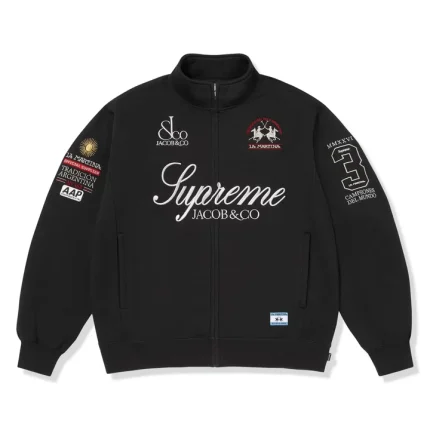 Supreme x La Martina x Jacob & Co. Black Zip-Up Sweatshirt