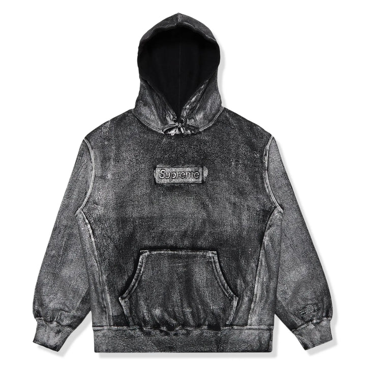 supreme-x-mm6-maison-margiela-foil-box-logo-grey-hoodie-ss24sw33-front Supreme x MM6 Maison Margiela Foil Box Logo Grey Hoodie