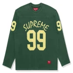 Supreme 99 L/S Green Football T-Shirt